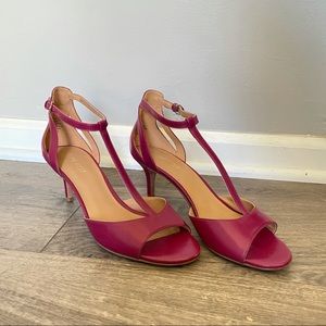 Nine West Dark pink strapped heel